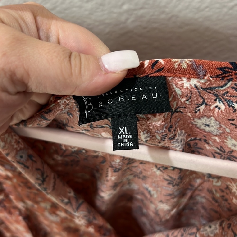 NEW bobeau Whitley Floral Babydoll Dress - Picture 6 of 7